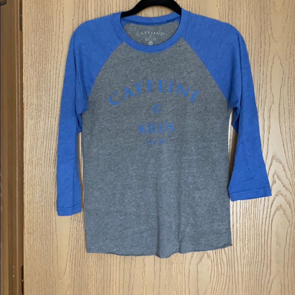 Caffeine & Kilos 3/4 sleeve baseball tee